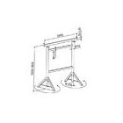 Capra metalica regabila h1-1.8 picioare rotative (ED-0092)