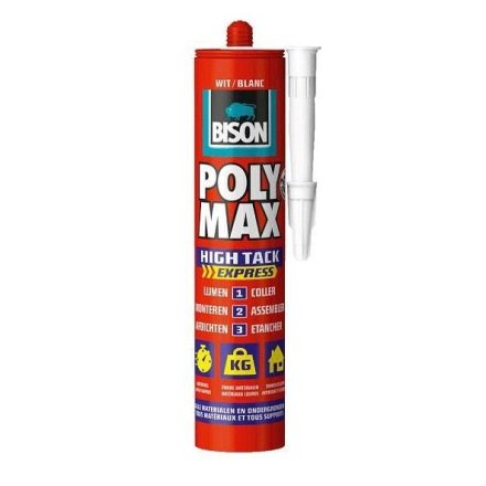BISON Poly Max High Tack Express Adeziv si etanseizant, alb 425g (TM-428980)