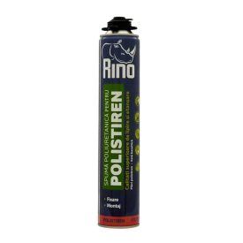   RINO POLISTIREN Spuma poliuretanica adeziva pentru polistiren, pentru pistol, 750ml (TM-515021)